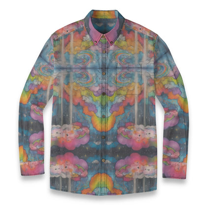 Men's Casual Lapel Long Sleeve Shirt|125GSM Cotton