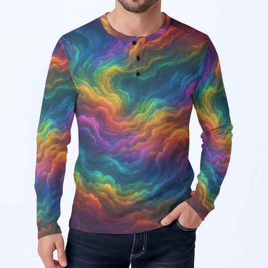 Men's Classic Long-Sleeve Henley Shirt
