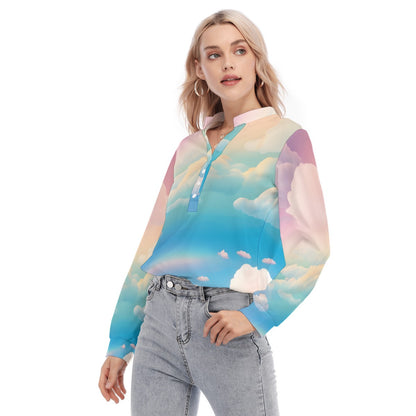Women's Long Sleeve Blouse With Button Closure