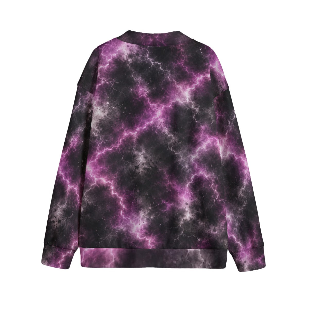 Unisex V-Neck Knitted-Fleece Button Cardigan - view 2