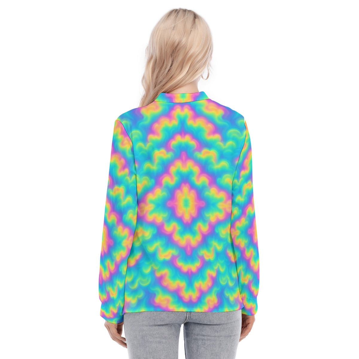 Women's Long Sleeve Blouse With Button Closure