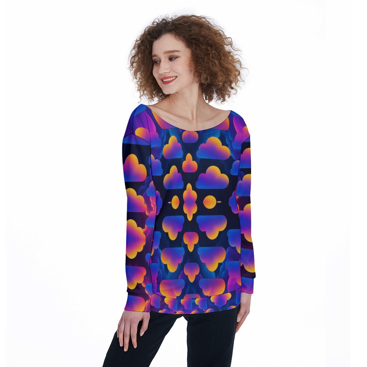 Women's Off-Shoulder Sweatshirt