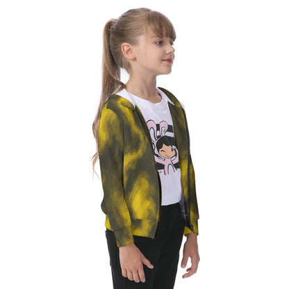 Unisex Kid's Zip-up Hoodie With Patch Pocket