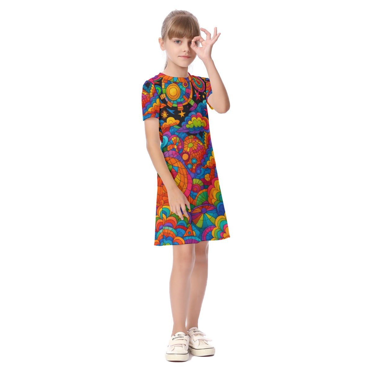 Unisex Kid's Short Sleeve Dress