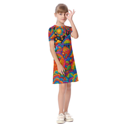 Unisex Kid's Short Sleeve Dress