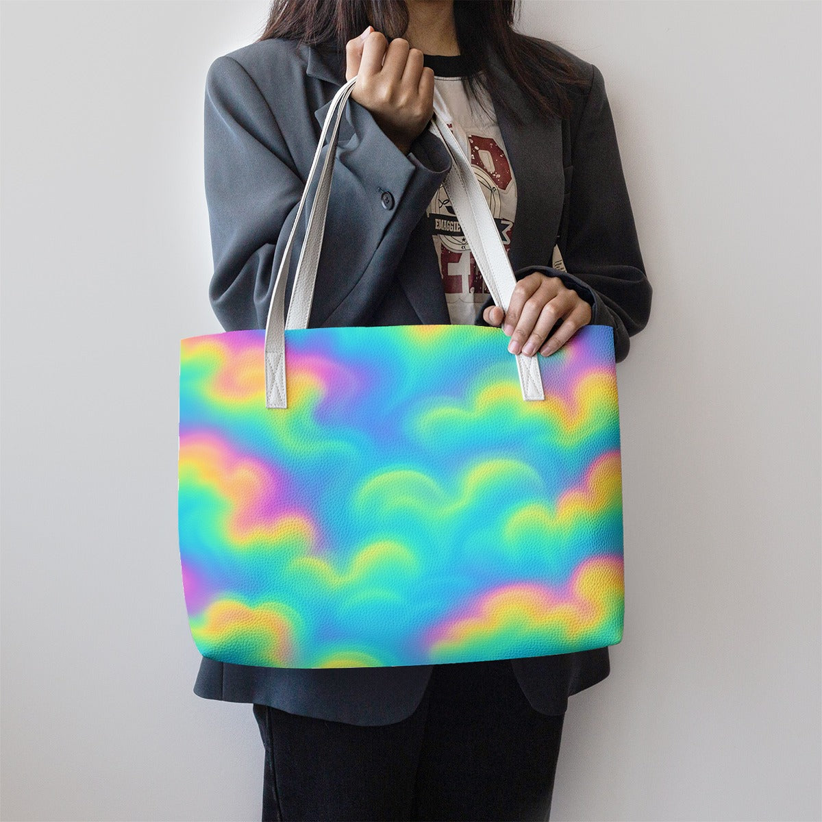 Unisex Stylish PU Leather Tote Bag