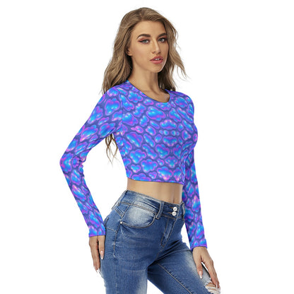 Women's Round Neck Crop Top T-Shirt