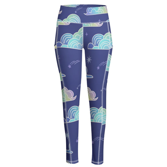 Functional Women's Yoga Leggings With Side Pockets|210GSM