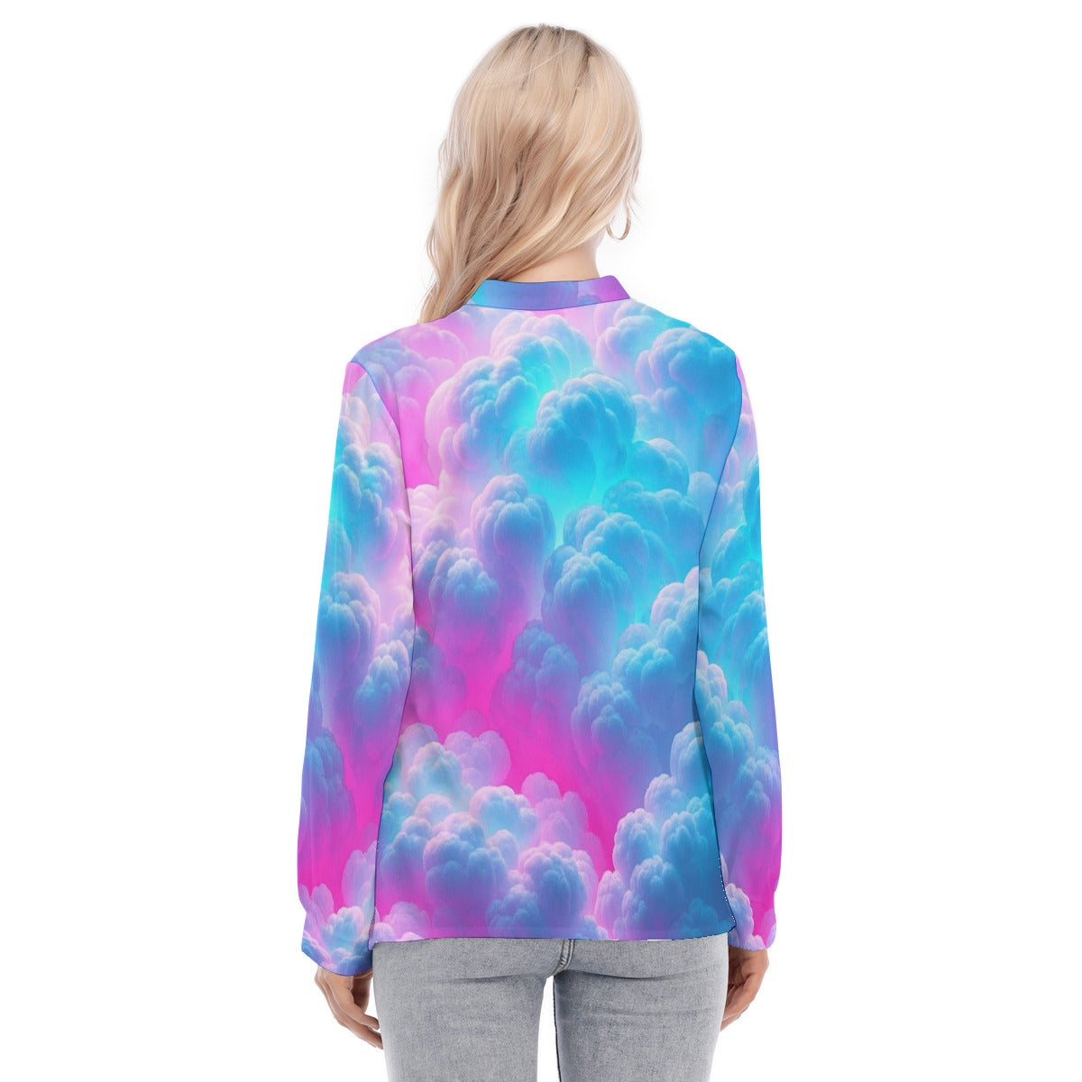 Women's Long Sleeve Blouse With Button Closure