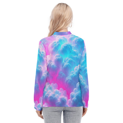 Women's Long Sleeve Blouse With Button Closure