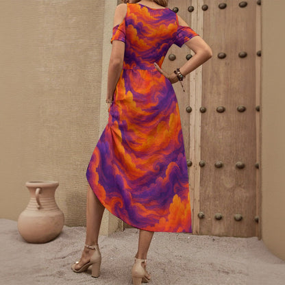 Women's V-neck Off-shoulder Dress by O’Nimbus – view 2