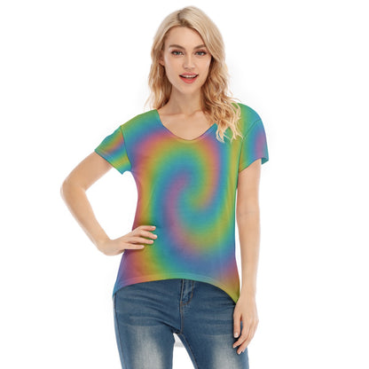 Women's V-neck Short Sleeve T-shirt