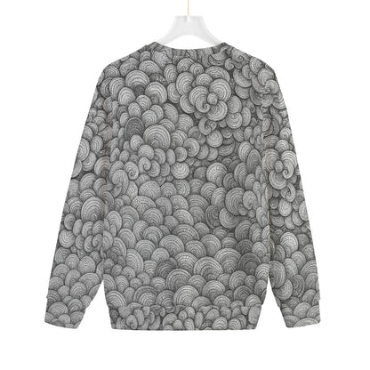 Unisex Drop-shoulder Knitted Fleece Sweater - view 2