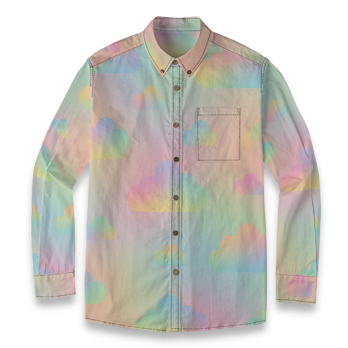 Men's Casual Lapel Long Sleeve Shirt|125GSM Cotton