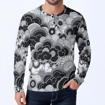 Men's Classic Long-Sleeve Henley Shirt