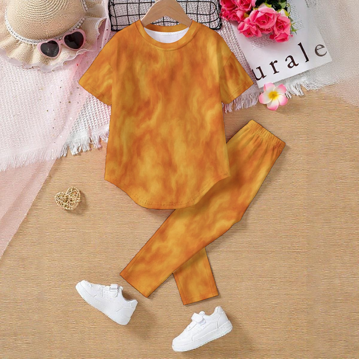 Unisex Kids' Casual Top and Pants Set