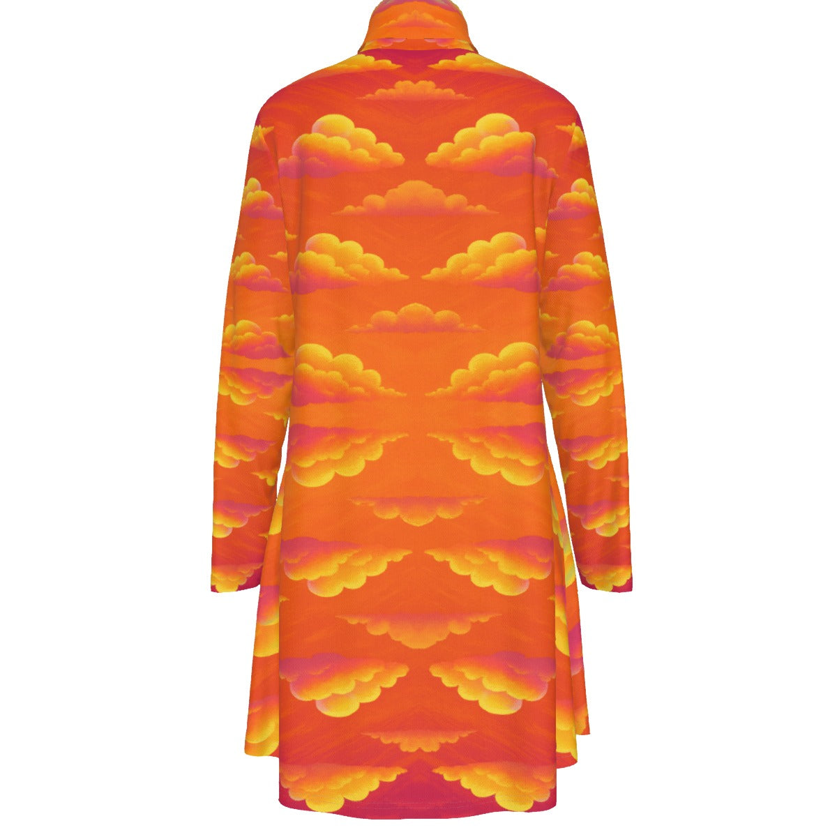 Women's High Neck Dress With Long Sleeve