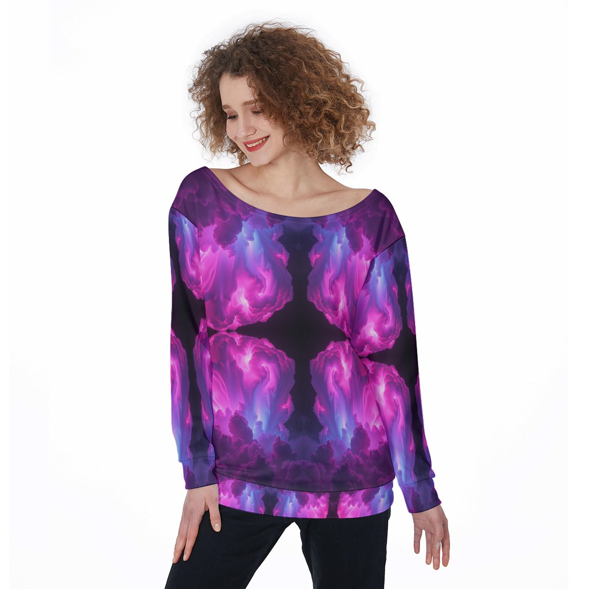 Women's Off-Shoulder Sweatshirt