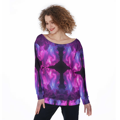 Women's Off-Shoulder Sweatshirt