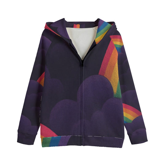 Unisex Kid's Zip Up Raglan Sleeve Hoodie | 310GSM Cotton
