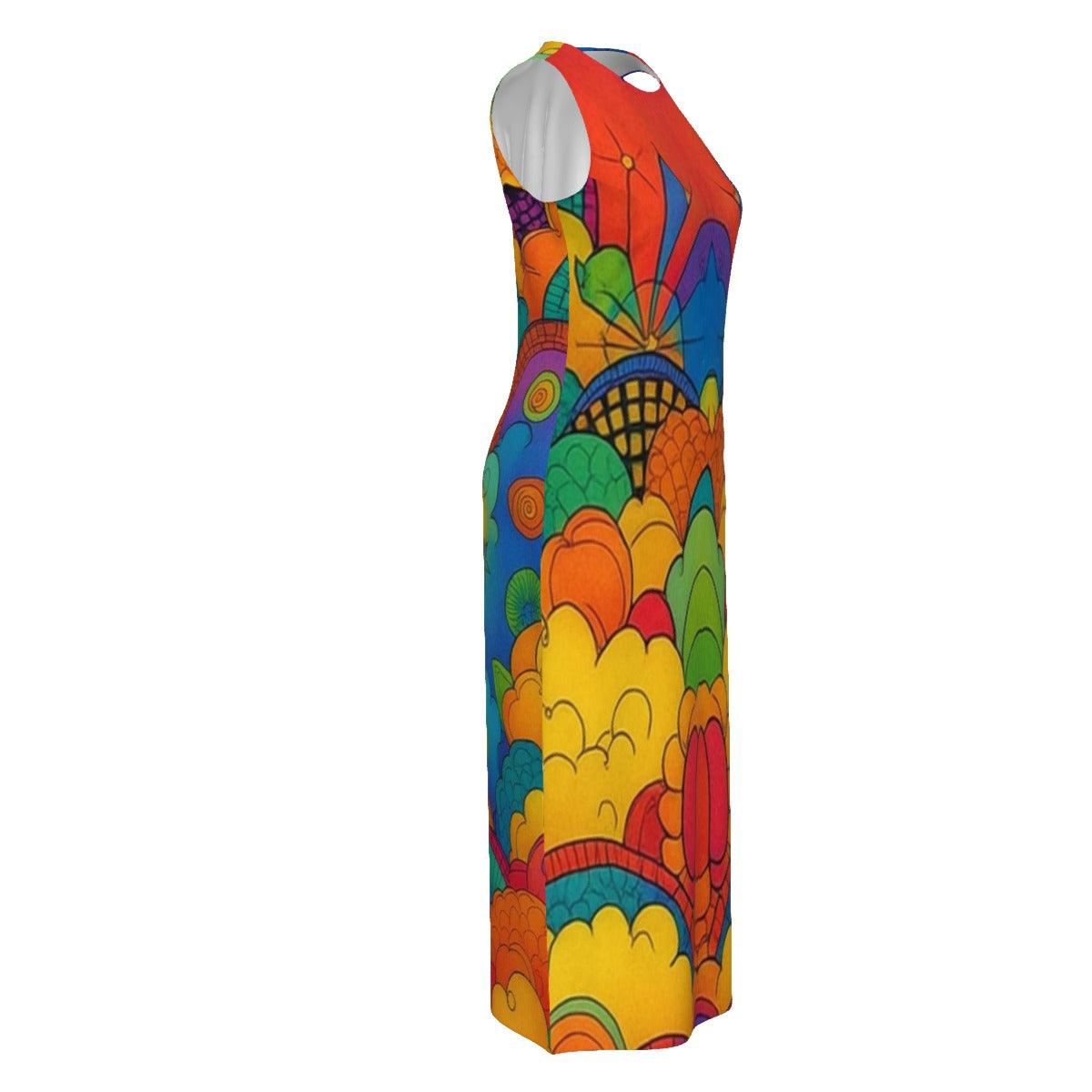 Women's Beach Perspective Chiffon Sleeveless Dress