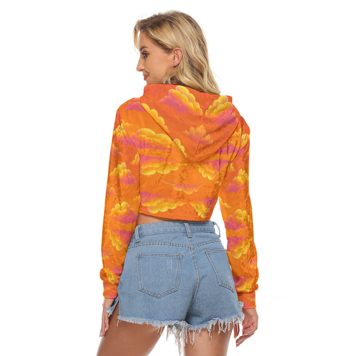 Women's Crop Top Hoodie|Velvet