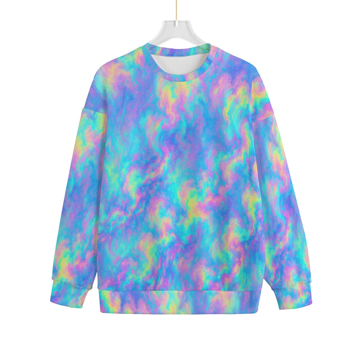Unisex Drop-shoulder Knitted Fleece Sweater - view 1