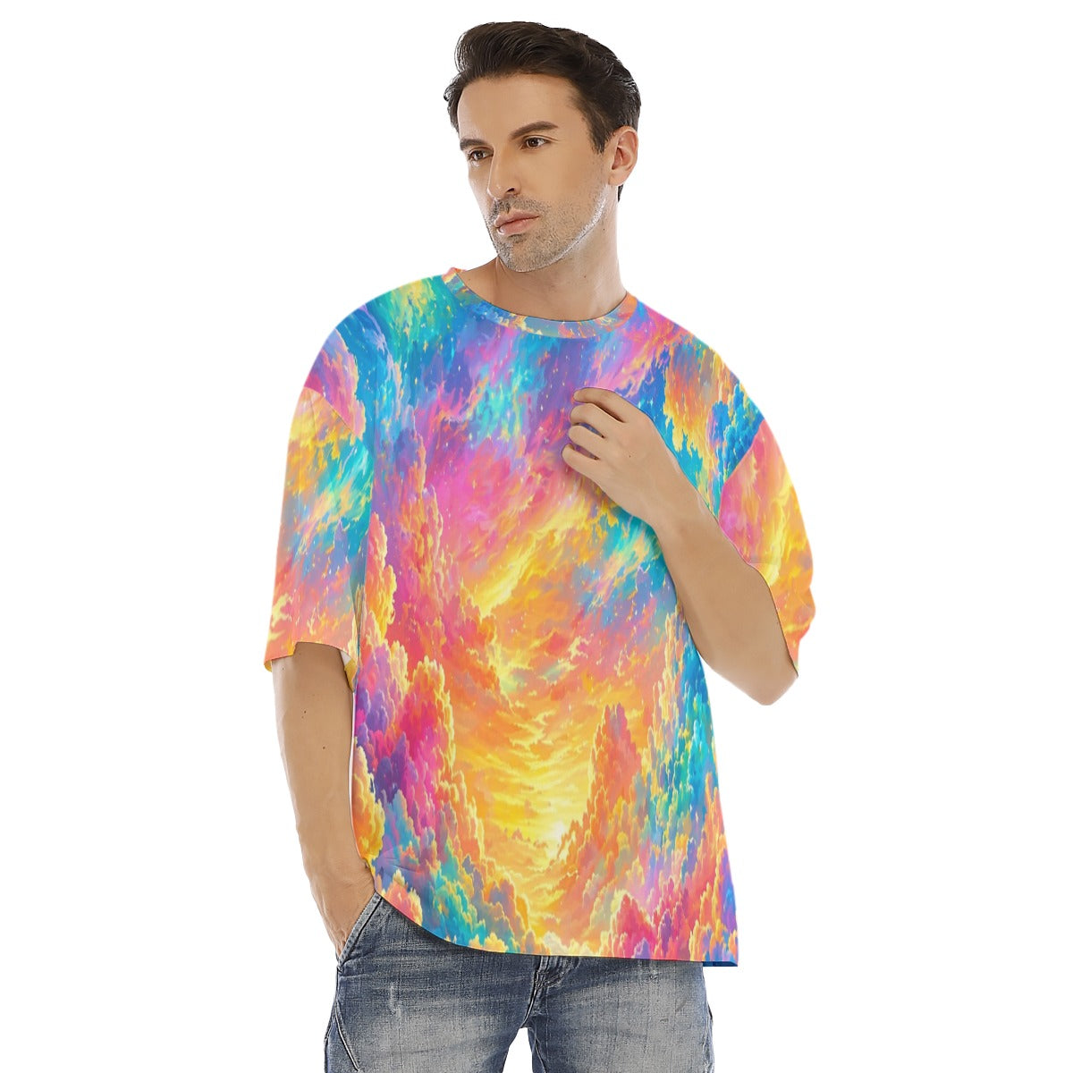 Men's Drop Shoulder T-shirt With Short Sleeve
