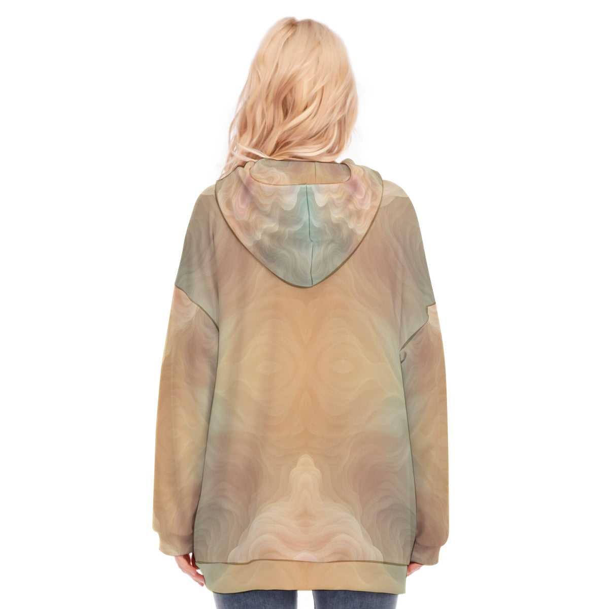 Women's Long Hoodie With Zipper Closure