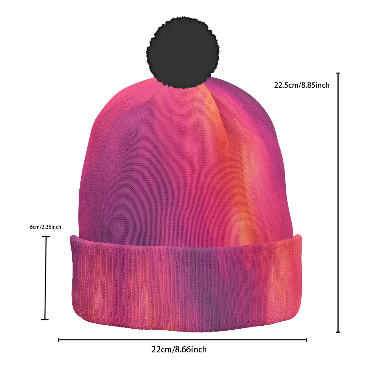 Unisex Knitted Hat With Pom-Pom