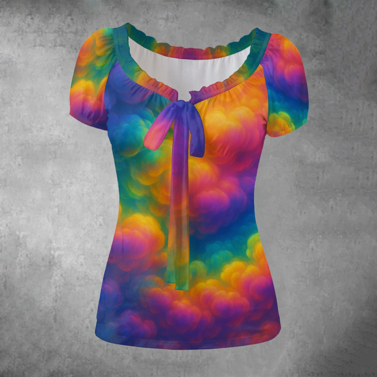 Women's Puff Sleeve Pleated Shirt