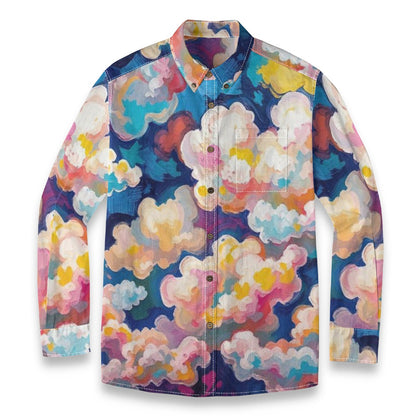 Men's Casual Lapel Long Sleeve Shirt|125GSM Cotton