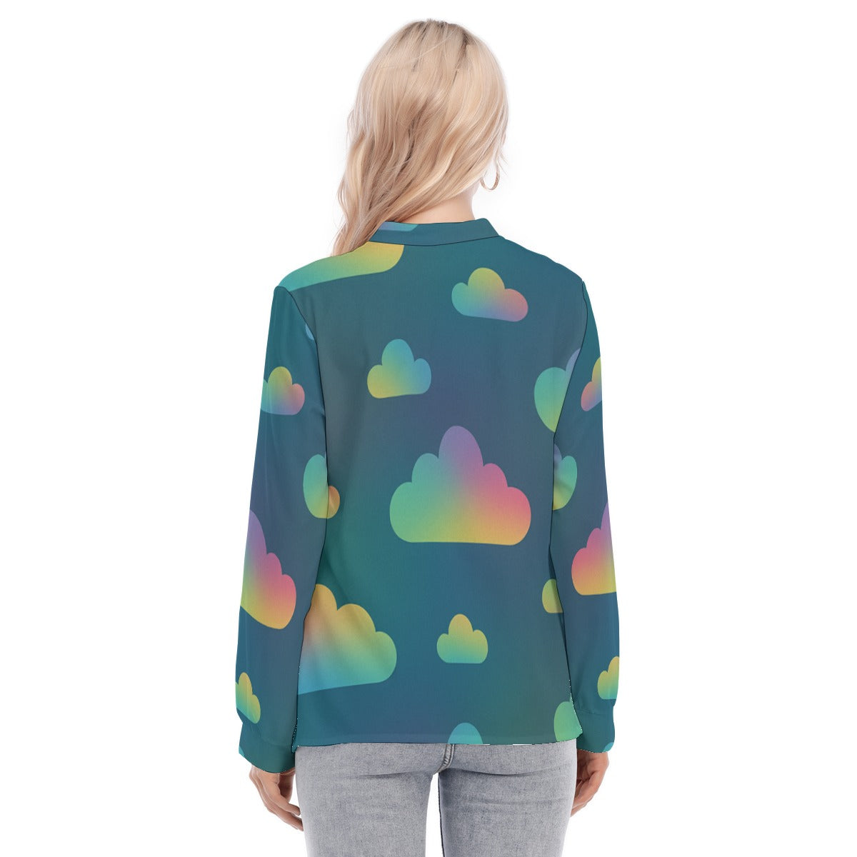 Women's Long Sleeve Blouse With Button Closure