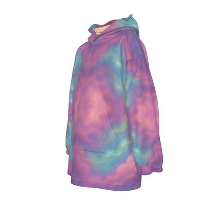 Unisex Kid's Sherpa Fleece Hoodie Blanket