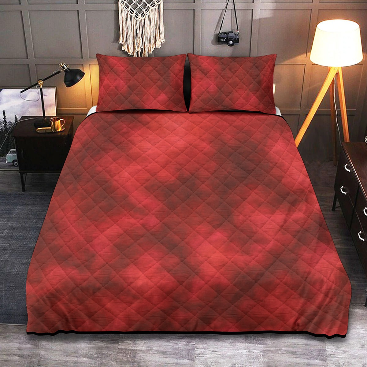 Unisex Quilt & Pillow Cases With Edge-wrapping Strips