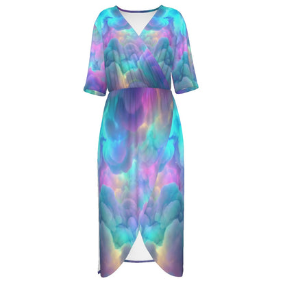 Women's Short Sleeve V-neck Dress