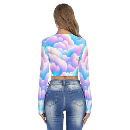 Women's Round Neck Crop Top T-Shirt