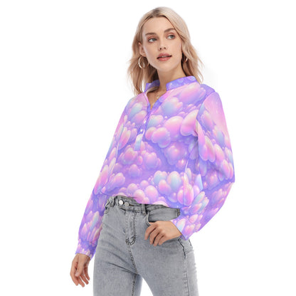 Women's Long Sleeve Blouse With Button Closure