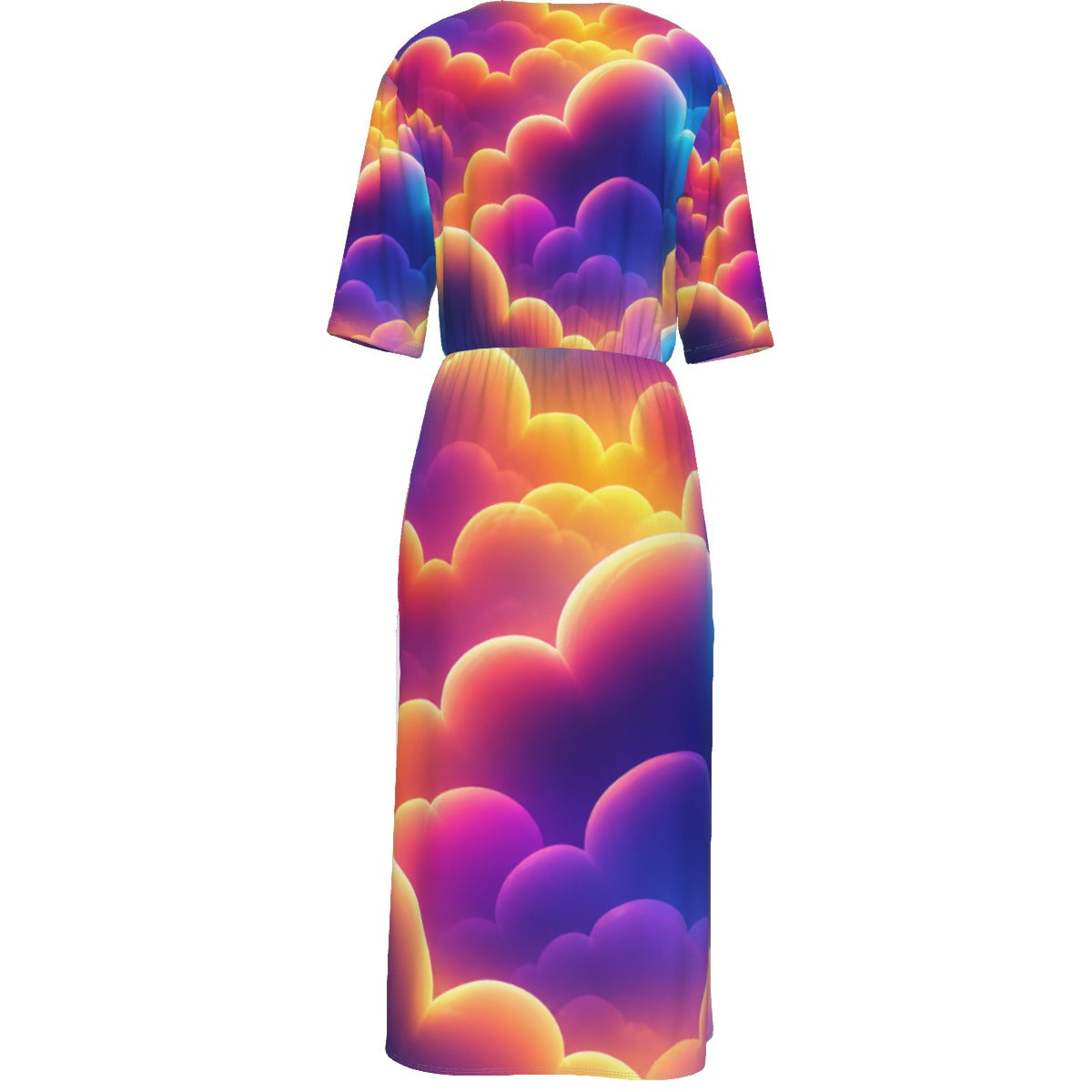 Women's Short Sleeve V-neck Dress