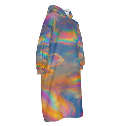 Unisex Kid's Sherpa Fleece Mid-Length Hoodie Blanket