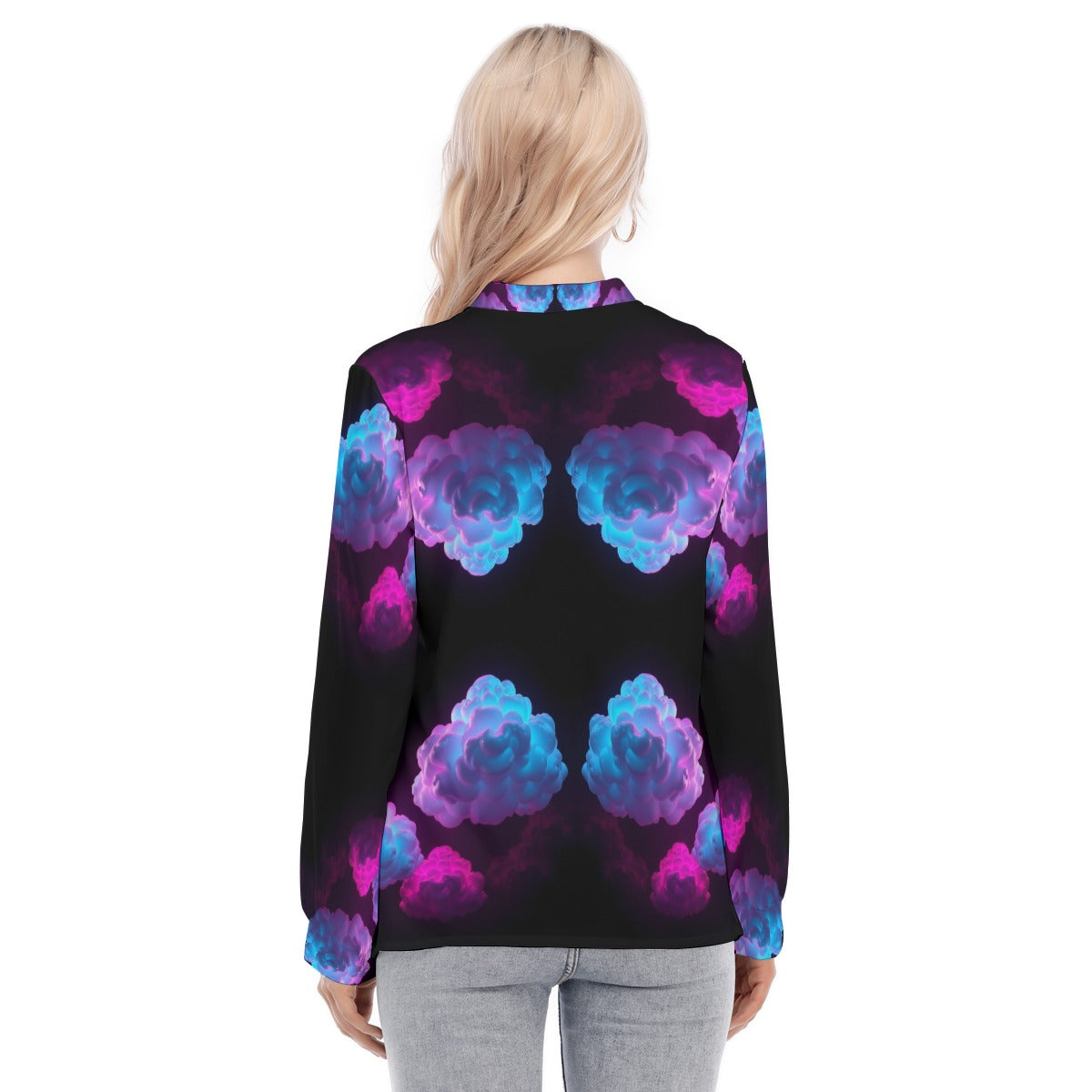 Women's Long Sleeve Blouse With Button Closure