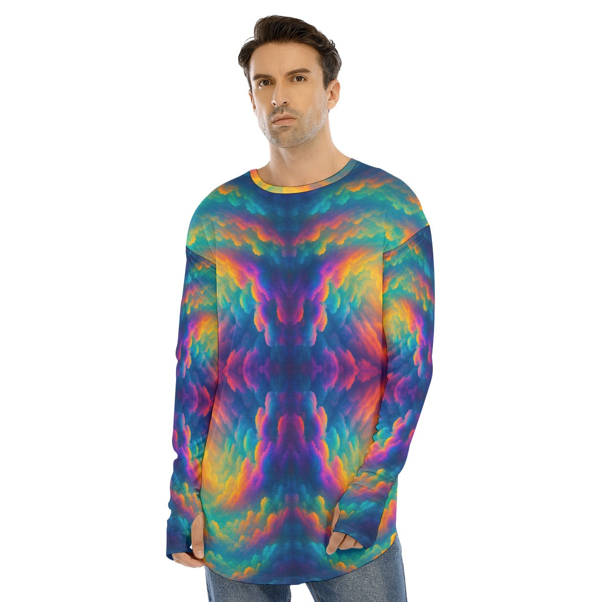 Men's Fingerless Long Sleeve T-shirt