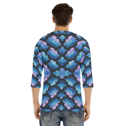 Men's Bracelet Sleeve T-shirt With Button Closure - view 4