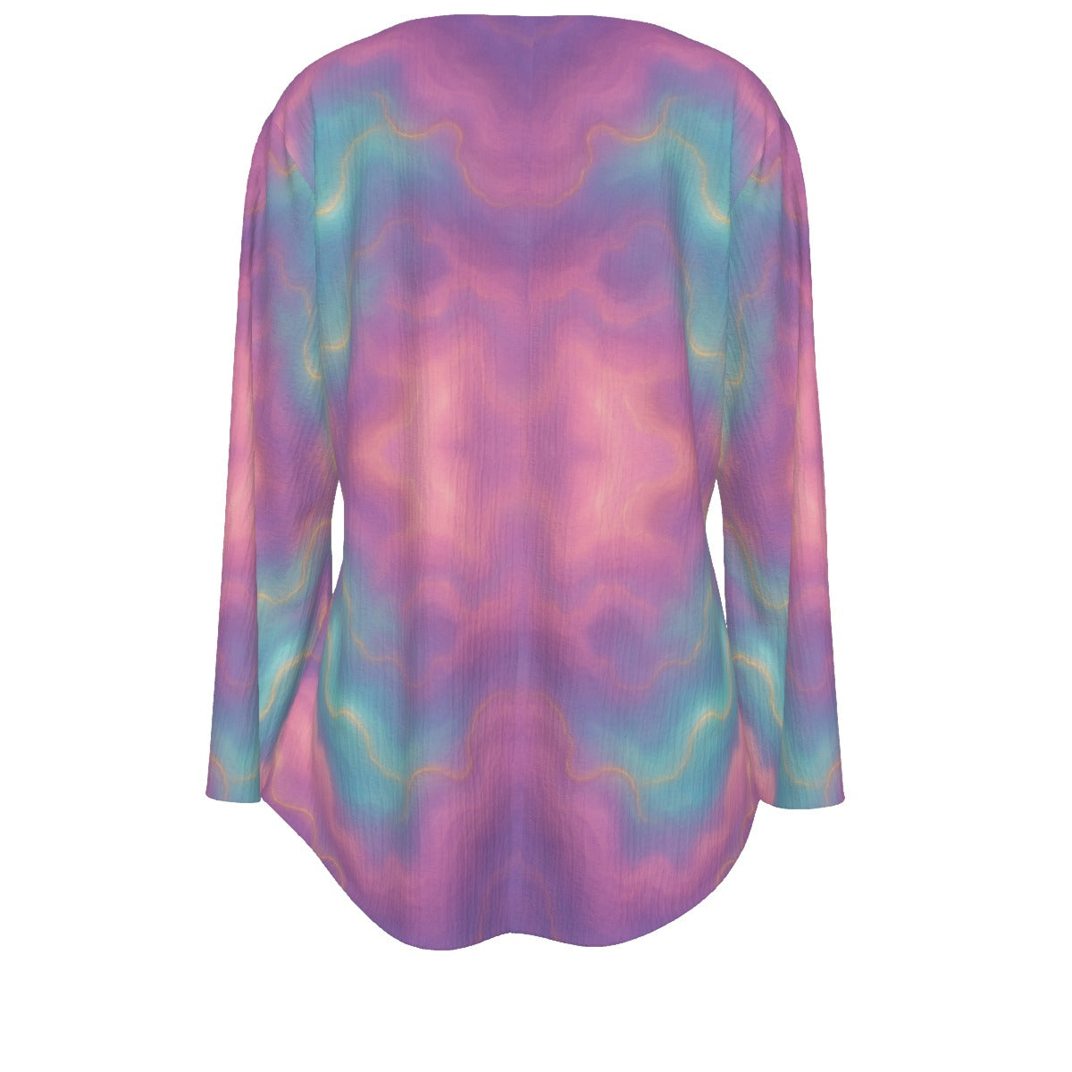 Women's V-neck T-shirt With Irregular Hem