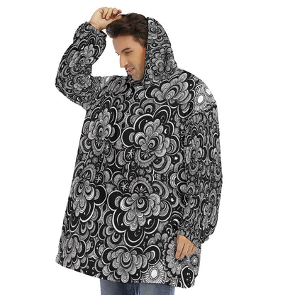 Unisex Sherpa Fleece Hoodie Blanket