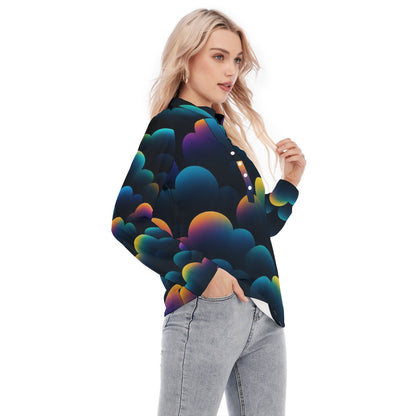 Women's Long Sleeve Blouse With Button Closure