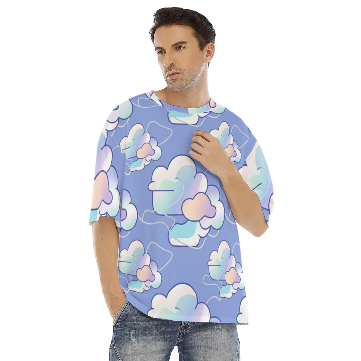 Men's Drop Shoulder T-shirt With Short Sleeve