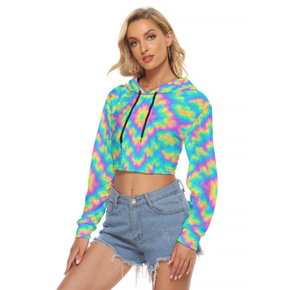 Women's Crop Top Hoodie|Velvet