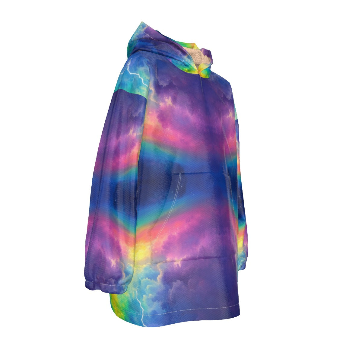 Unisex Kid's Sherpa Fleece Hoodie Blanket