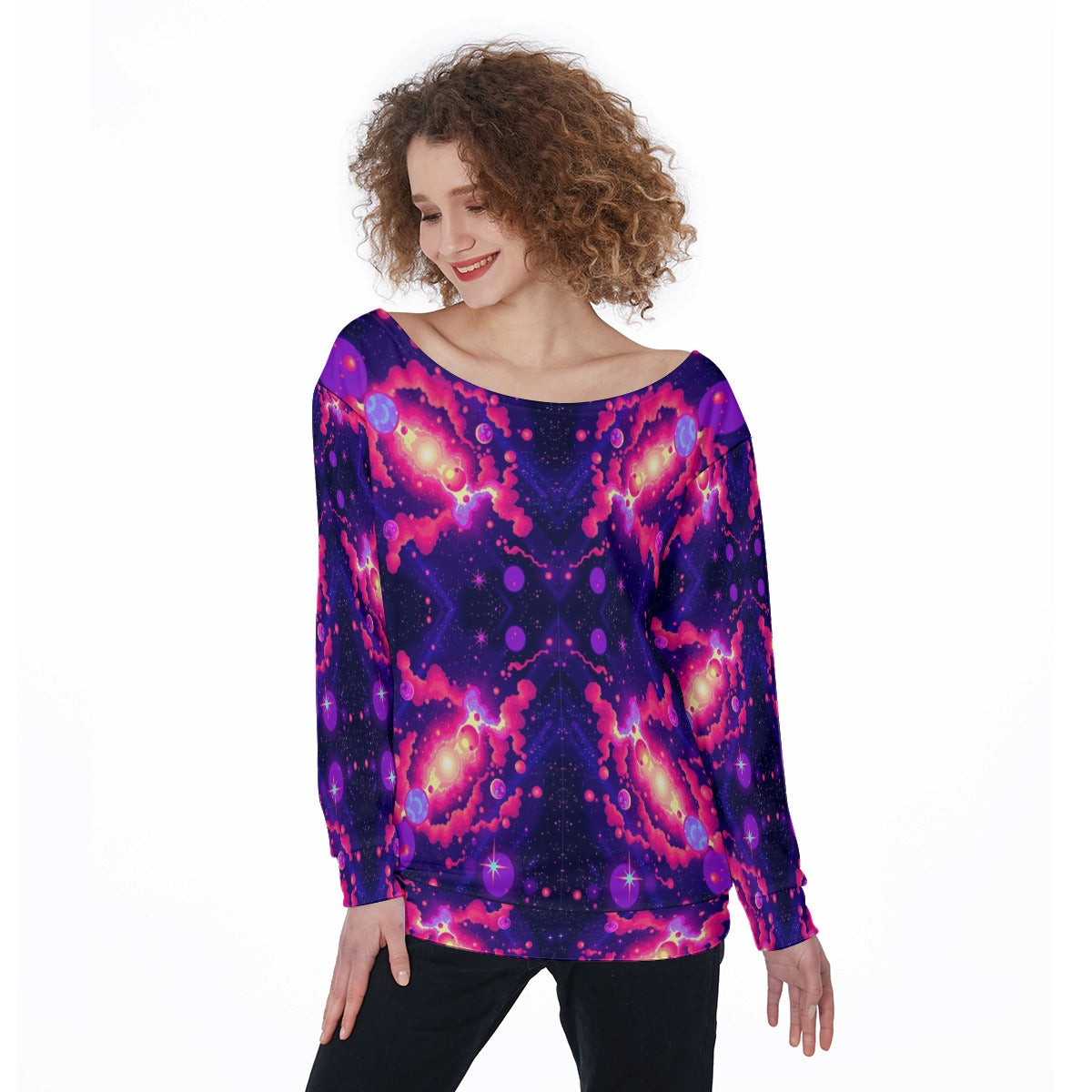 Women's Off-Shoulder Sweatshirt
